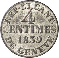 4 Centimes reverse
