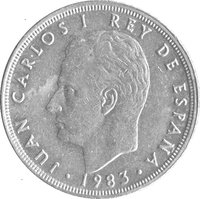 5 Pesetas obverse