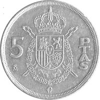 5 Pesetas reverse