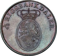 2 Rigsbankskilling obverse