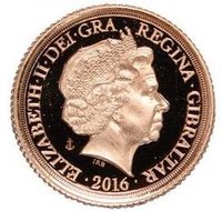 ¼ Sovereign obverse