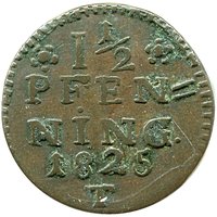 1½ Pfennig reverse