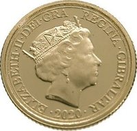 ¼ Sovereign obverse