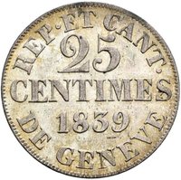 25 Centimes reverse