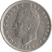 25 Pesetas obverse