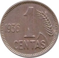 1 Centas reverse