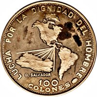 100 Colones reverse