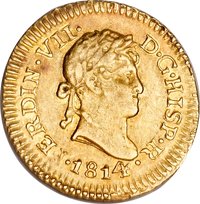 ½ Escudo obverse