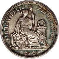 25 Centimos reverse