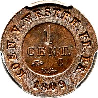 1 Centime reverse