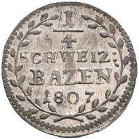 ¼ Batzen reverse