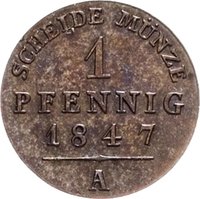 1 Pfennig reverse