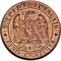 5 Centimes reverse