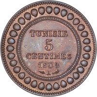 5 Centimes reverse