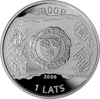 1 Lats obverse