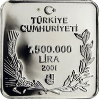 7500000 Lira obverse