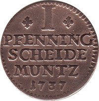1 Pfennig reverse