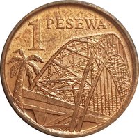 1 Pesewa reverse
