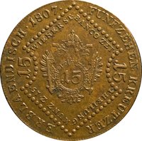 15 Kreuzer reverse
