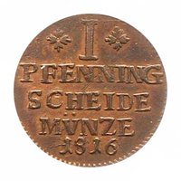 1 Pfennig reverse