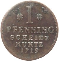 1 Pfennig reverse