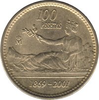 100 Pesetas reverse