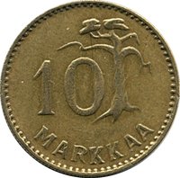 10 Markkaa reverse
