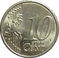 10 Euro Cents reverse