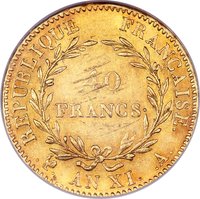 40 Francs reverse
