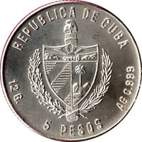 5 Pesos obverse