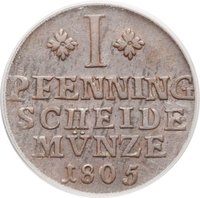 1 Pfennig reverse