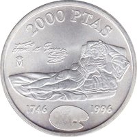 2000 Pesetas reverse