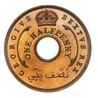 ½ Penny obverse