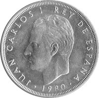 5 Pesetas obverse