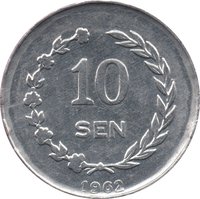 10 Sen reverse