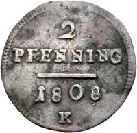 2 Pfennigs reverse