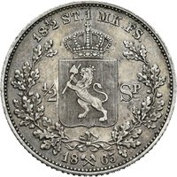 ½ Speciedaler reverse